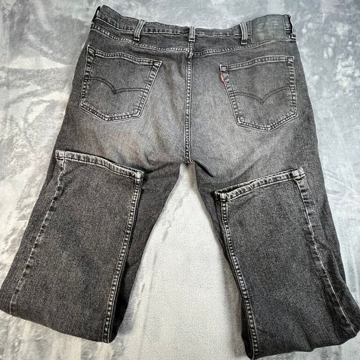 Levis 505 Jeans W38 L31 Mens Black Regular Straight Fit Denim