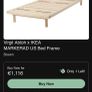 Double/single bed day bed frame markerad virgil abloh ikea painted black Image 9