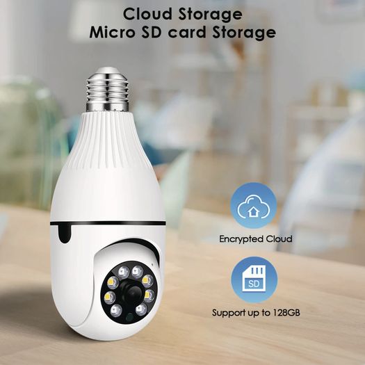 3mp Panoramic Wifi Ip Camera E27 Light Bulb Calving Hd Wireless Security Camera