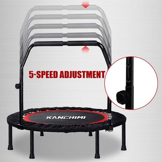 NEW SALE | 40" Folding Mini Fitness Indoor Exercise Workout Rebounder Trampoline with Handle, Max Load 150KG
