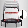 NEW SALE | 40" Folding Mini Fitness Indoor Exercise Workout Rebounder Trampoline with Handle, Max Load 150KG Image 5