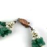 Vintage green chalcedony necklace Image 7