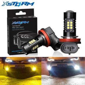 2Pcs 3000k 6000k H8 H11 Led Bulb HB4 Led HB3 9006 9005 SMD Lights 1200LM 6000K 12V White Yellow Driving Running Car Lamp Auto Light Bulbs