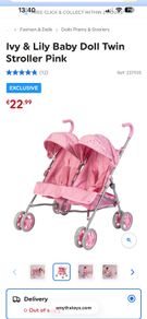 Children's twin pram