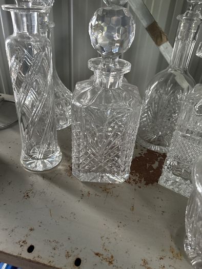Lead crystal decanters