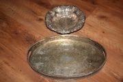 Silver Plated Tray and Bowl