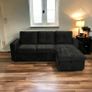 Black Storage Sofa bed chaiselongue Image 7