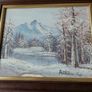 Snow scene - framed 13in x 11in - postage included Image 3