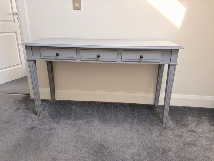 Grey console table