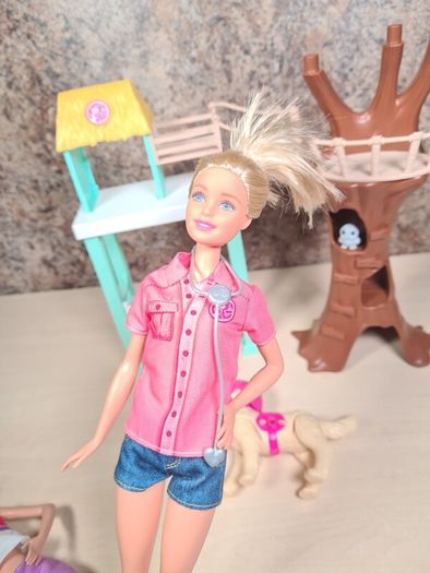 BARBIE BUNDLE Barbie pet rescue doll and Skipper doll with puppy dog