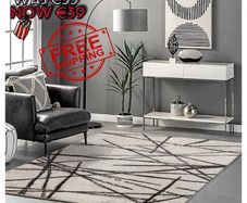 MULTIPLE SIZES AVAILABLE | Living Room Large Modern Soft Area Rugs Modern Simple Style Short Pile Beige pattern Carpet for Living Room Bedroom(80 x 120 cm, Beige)