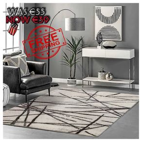 MULTIPLE SIZES AVAILABLE | Living Room Large Modern Soft Area Rugs Modern Simple Style Short Pile Beige pattern Carpet for Living Room Bedroom(80 x 120 cm, Beige)