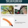 Manual Pole Saw, 7.3-27 ft Extendable Tree Pruner, Sharp Steel Blade and Scissors High Branches Trimming, Branch Trimmer with Lightweight 8 Fiberglass Handles Image 6