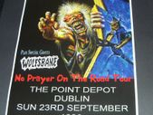 Iron Maiden concert poster The Point Depot Dublin 1990 A3 Size repro