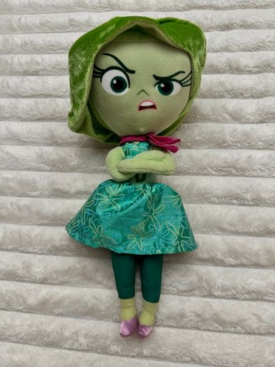 Disgust Soft Toy Plush Inside Out 2 approx. 30 cm. Used Loose Head Please see photos