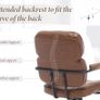 Office Chair, Ergonomic for Study, PU Leather, 360 Swivel Chair, Height-Adjustable Computer Chair for Office, Living Room, Bedroom (Brown) Image 5