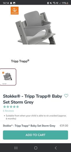 Tripp Trapp Chair with all accessories