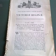 Lough Corrib Improvement Company Victorian Act 1850 Galway Ireland Irish