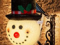 main image for ad 1PCS Christmas Snowman Porch Light Cover Ornament for Indoor and Outdoor Standard Lampshade Lighting Decoration Christmas Party Gift Festive Events