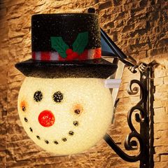 1PCS Christmas Snowman Porch Light Cover Ornament for Indoor and Outdoor Standard Lampshade Lighting Decoration Christmas Party Gift Festive Events