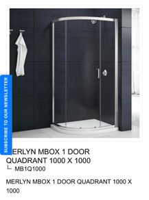 Shower Enclosure One Door Quadrant