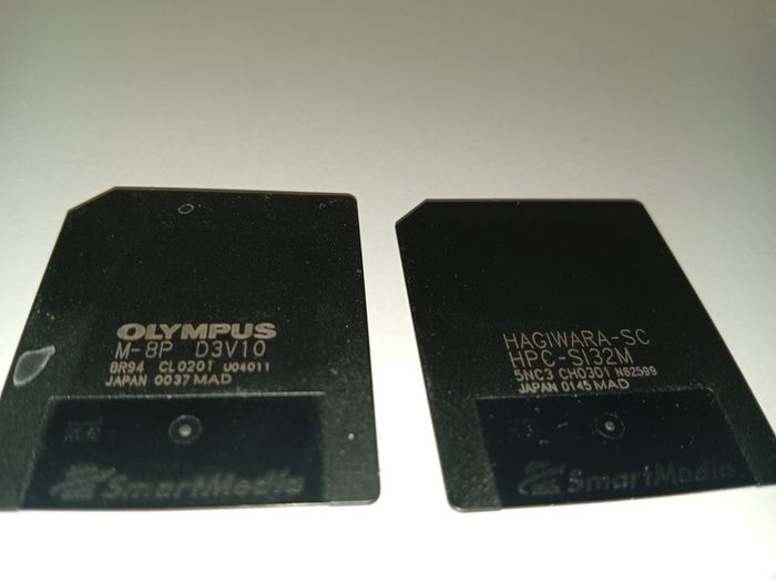 Two Vintage SmartMedia Cards - 32MB & 8MB Memory Cards - Rare olympus and hagiwara