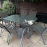 6 seater garden dining set with parasol Image 4