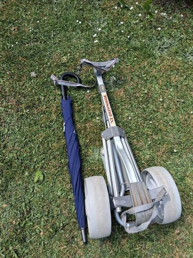 Golf Trolley+brolly