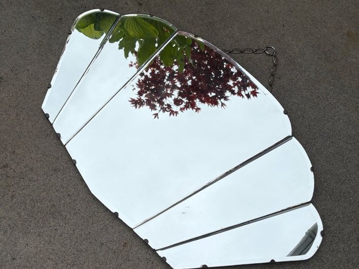 Art Deco fan shaped panel mirror c1940