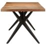 Dining Table 200x90x76 cm Solid Acacia Wood Image 4