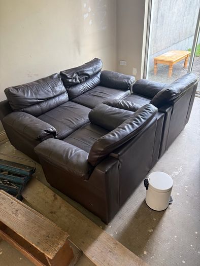 Brown Leather Couches