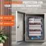 Steel Electrical Box, 50.8 x 40.6 x 20.3 cm, 304 Stainless Steel Electrical Enclosure Box, Wall-Mounted Outdoor Electrical Electronic Equipment Enclosure with Mounting Plate Hinges Lock, IP66 Waterproof Image 2