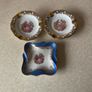 Limoges France 0porcelainTrinket Dish & 2 Limoges Ashtrays Image 3