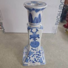 Vintage Blue and White Delft Candlestick