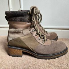 Khaki ankle boots