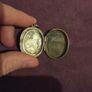 Victorian Silver Star Locket Floral Engraved Image 3