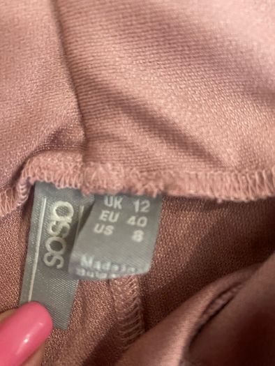 ASOS rose pink pleated dress UK 12
