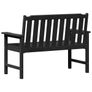 Garden Bench Black 120 x 59 x 88 cm HDPE Image 3