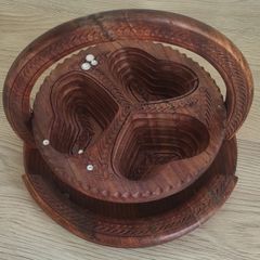 Handcrafted Wooden Foldable Fruit & Snack Basket