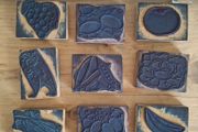 1960s French Fruit &amp; Veg Printing Blocks