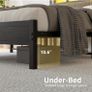 5FT King Size Bed Frame with LED Lights and Charging Station Image 5