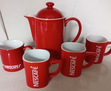 Nescafe Vintage Coffee Pot Mugs and Jug