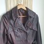 Burgundy Brown Leather Jacket Size Uk 14 Image 8
