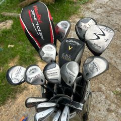 Drivers, woods, irons, putter and bag for sale read description