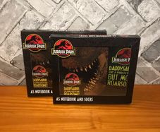Jurassic Park A5 Notebook Socks Official Merchandise Gift Set Boxed