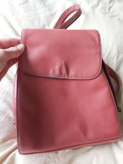 Genuine red leather bag