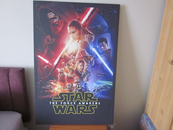 Large Star Wars The Force Awakes Print on Canvas Poster New