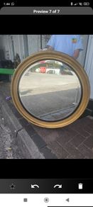 Regency style convex mirror gold circular vintage