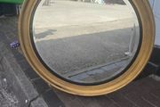 Regency style convex mirror gold circular vintage