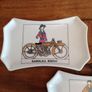 Vintage Ceramic Motorcycle Trinket Dishes. Set of 5 Image 2